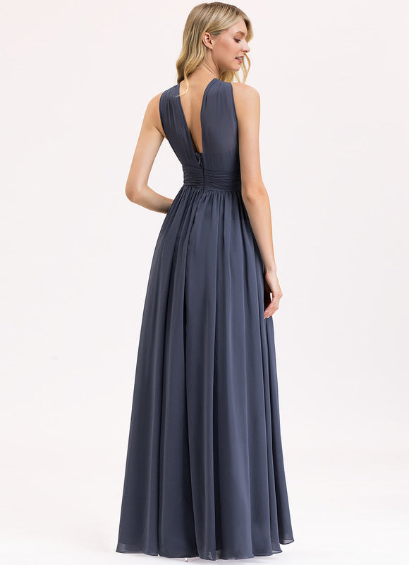 Robe Trapèze Mousseline Fendue - gallery 3