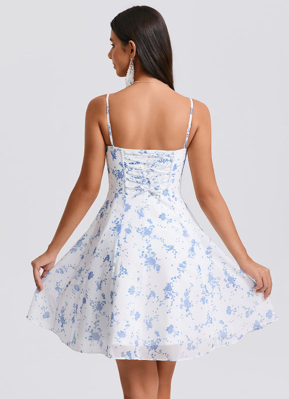 Robe Trapèze Fleur De Ciel - gallery 3