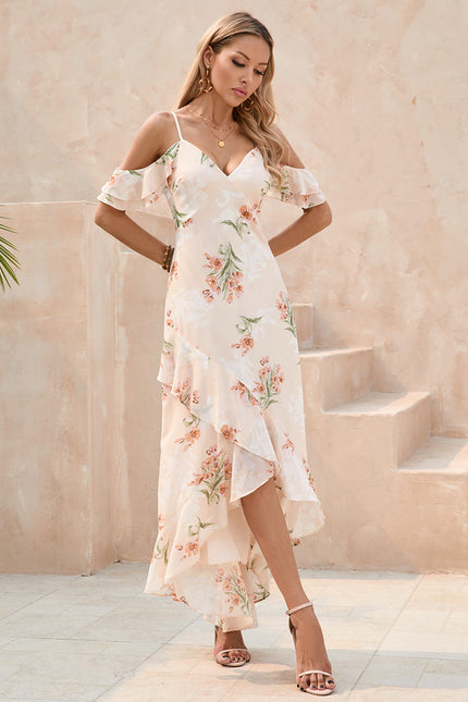 Robe Trapèze Florale Évoquée