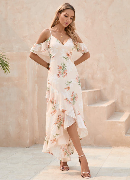 Robe Trapèze Florale Évoquée