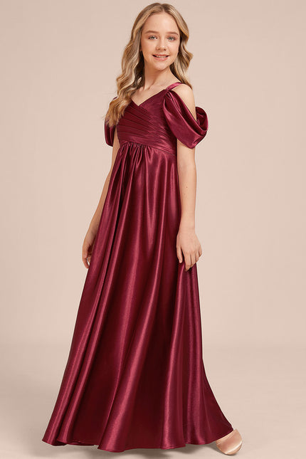 Robe Trapèze Satin Bordeaux - gallery 2