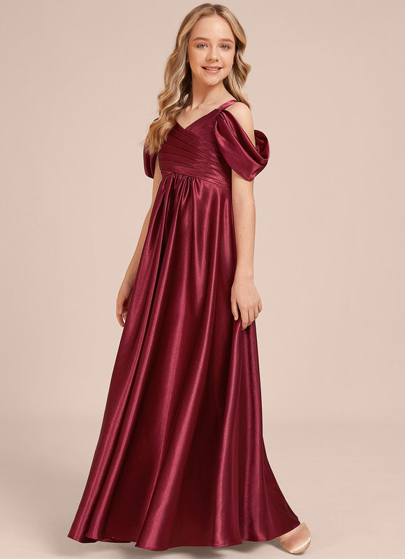 Robe Trapèze Satin Bordeaux - gallery 2
