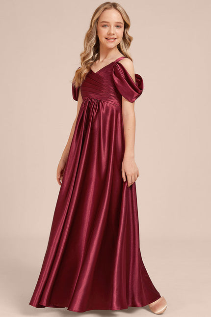 Robe Trapèze Satin Bordeaux - gallery 2