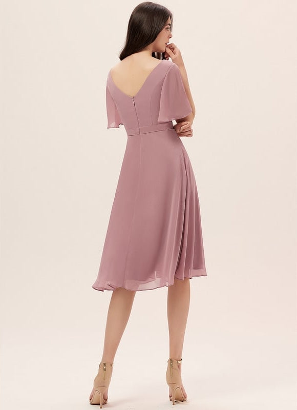 Robe Trapèze Drapé Élégant Chic - gallery 3