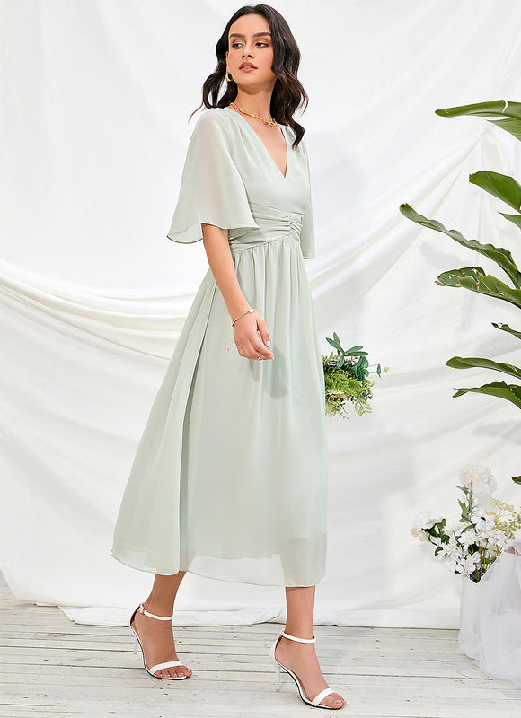Robe Trapèze Chic Olivâtre - gallery 3
