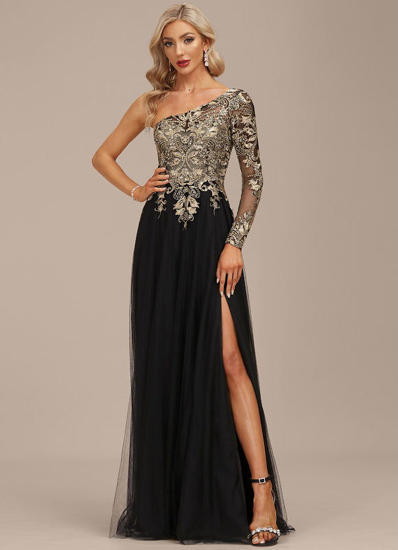 Robe Trapèze Chic Tulle Noir - gallery 5