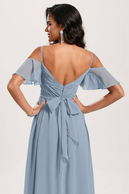 Robe Trapèze Aérienne Céleste - gallery 3