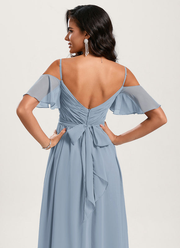 Robe Trapèze Aérienne Céleste - gallery 3