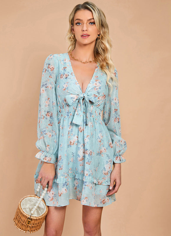 Robe Trapèze Floraison Légère - gallery 1