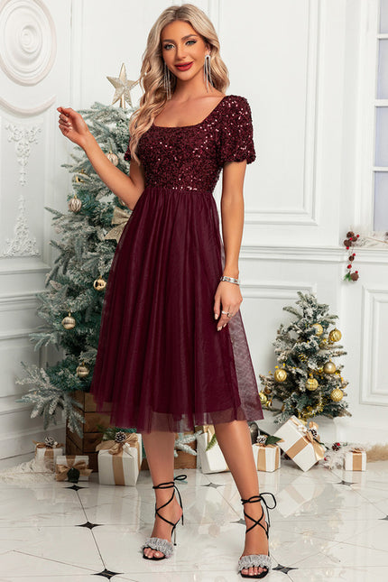 Robe Trapèze Rubis Lumineux - gallery 4