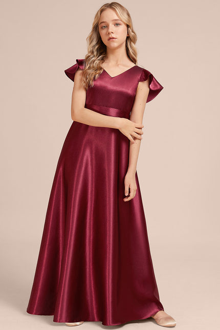 Robe Trapèze Satinée Longue Émeraude - gallery 3