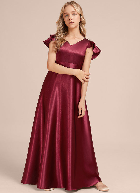 Robe Trapèze Satinée Longue Émeraude - gallery 3