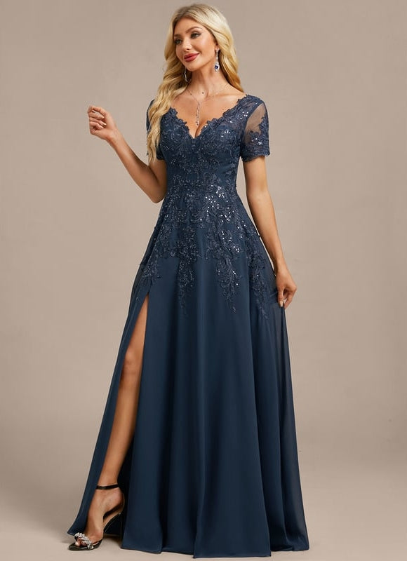 Robe Trapèze Marine Éclatante - gallery 6