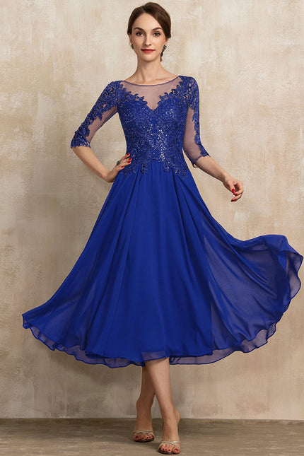 Robe Trapèze Bleu Éclatant