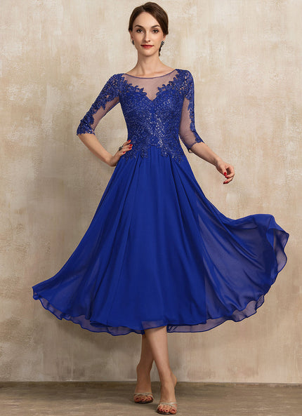 Robe Trapèze Bleu Éclatant