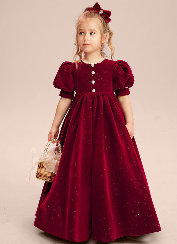 Robe Trapèze Velours Rubis - gallery 5