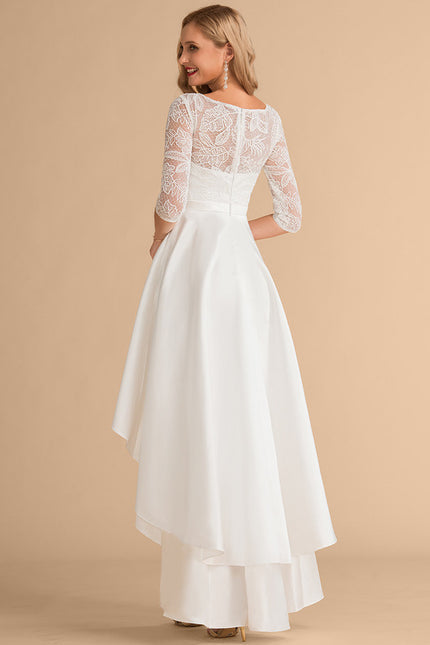 Robe Trapèze Élégance Dentelle Satinée - gallery 2