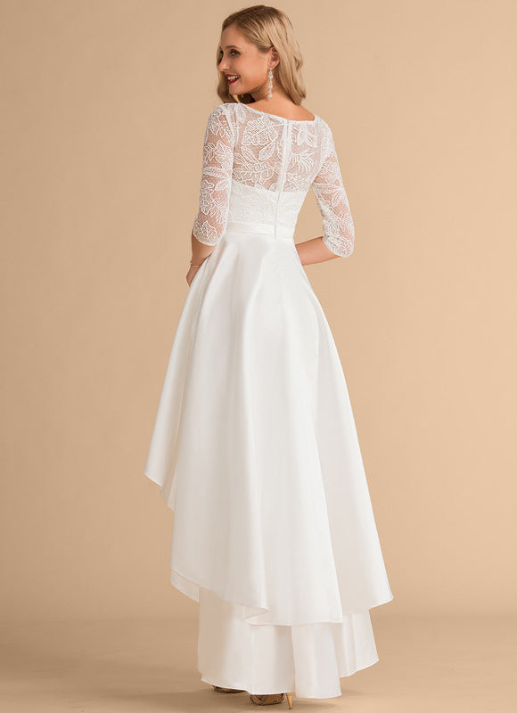 Robe Trapèze Élégance Dentelle Satinée - gallery 2