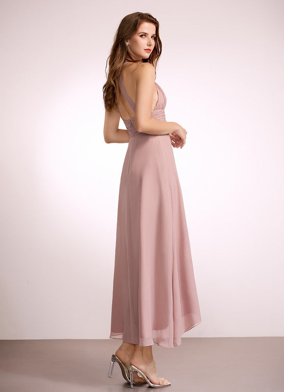 Robe Trapèze Aérienne Vert Pâle - gallery 2