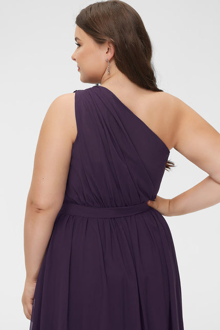 Robe Trapèze Asymétrique Beige - gallery 8