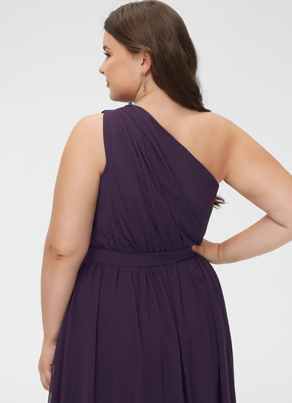 Robe Trapèze Asymétrique Beige - gallery 8