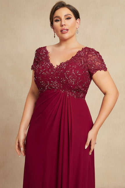 Robe Trapèze Rouge Velours Chic - gallery 5