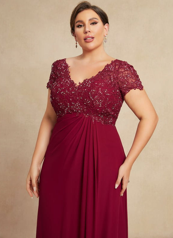Robe Trapèze Rouge Velours Chic - gallery 5