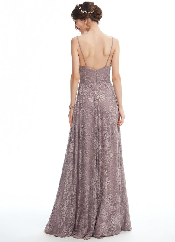 Robe Trapèze Dentelle Lavande - gallery 2
