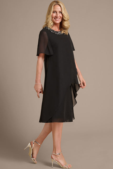 Robe Trapèze Ébène Élégante - gallery 5