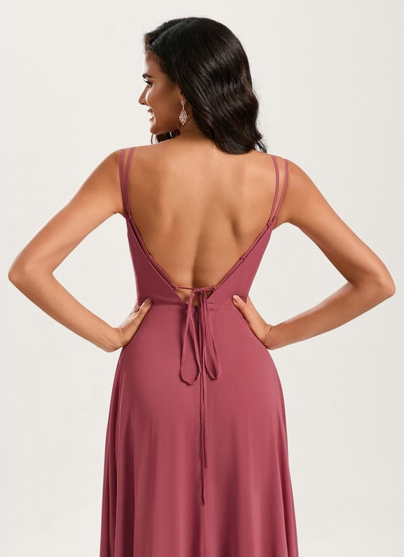 Robe Trapèze Mousseline Fendue - gallery 8