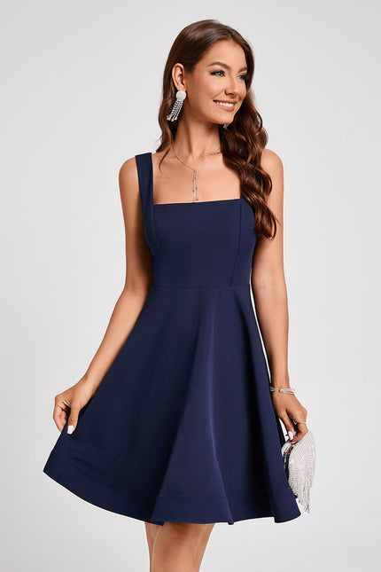 Robe Trapèze Col Carré Chic - gallery 6