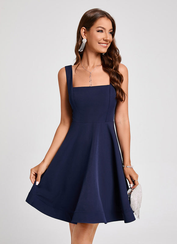 Robe Trapèze Col Carré Chic - gallery 6