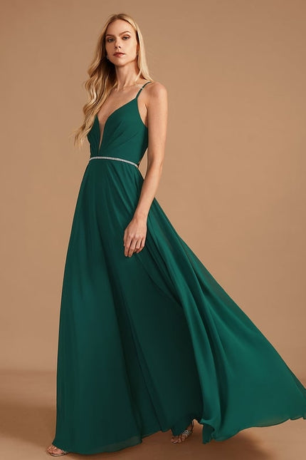 Robe Trapèze Élégance Émeraude Légère - gallery 3