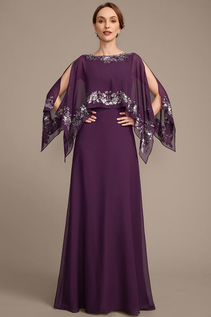 Robe Trapèze Violette Éthérée - gallery 2