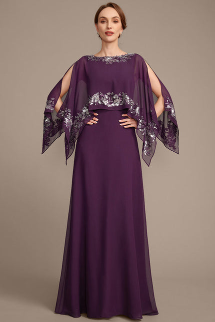 Robe Trapèze Violette Éthérée - gallery 2