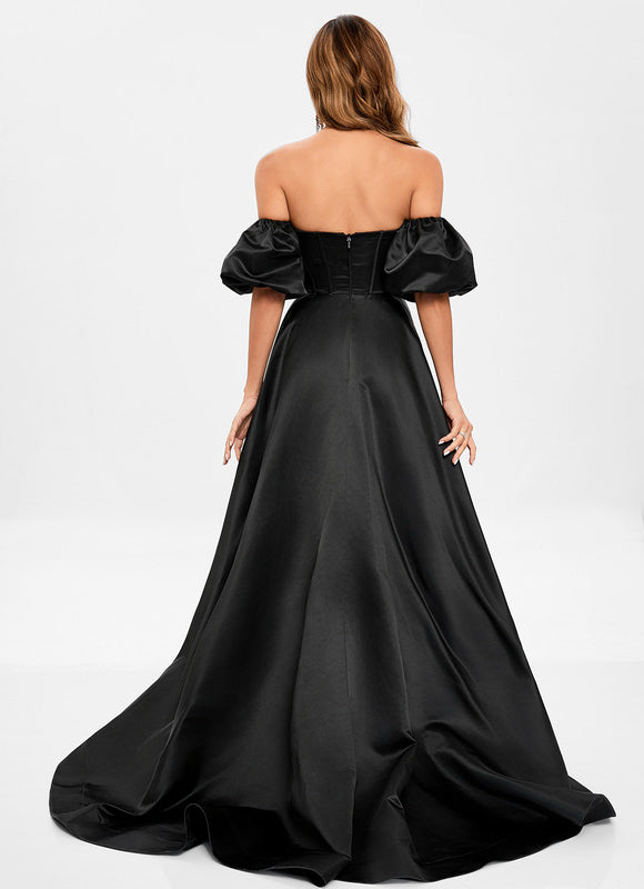 Robe Trapèze Satin Royal - gallery 6