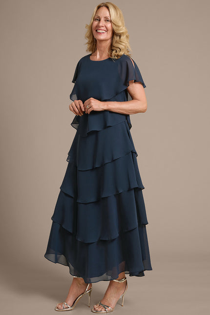 Robe Trapèze Mousseline Ondulée - gallery 3