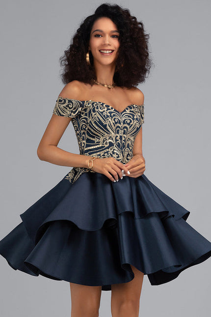 Robe Trapèze Satinée Ébène