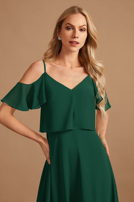 Robe Trapèze Mousseline Fendue - gallery 4