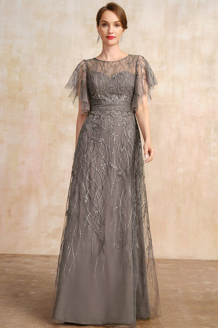 Robe Trapèze Élégance Argentée