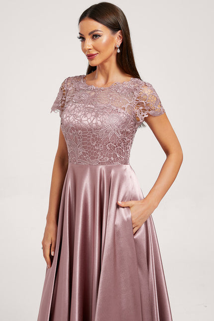 Robe Trapèze Satinée Orchidée - gallery 4
