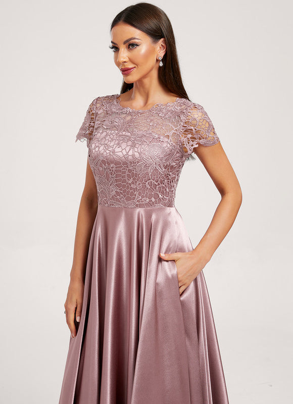 Robe Trapèze Satinée Orchidée - gallery 4