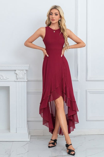 Robe Trapèze Flottante Bordeaux - gallery 5
