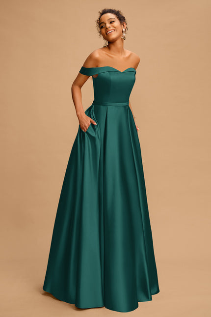 Robe Trapèze Rêve De Lilas Satiné - gallery 4