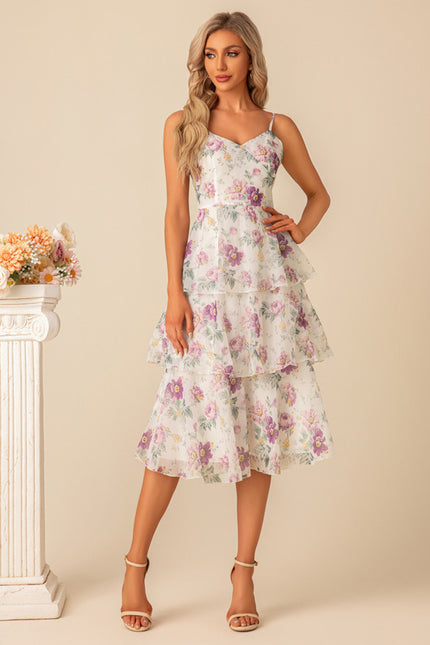 Robe Trapèze Florale Éthérée - gallery 3