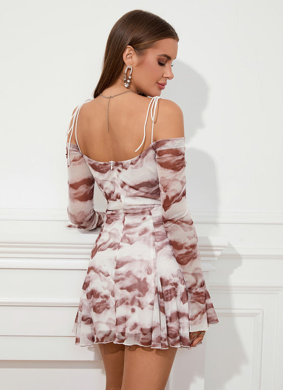 Robe Trapèze Nuances De Sable - gallery 6