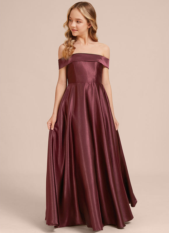 Robe Trapèze Satin Prune Chic - gallery 2