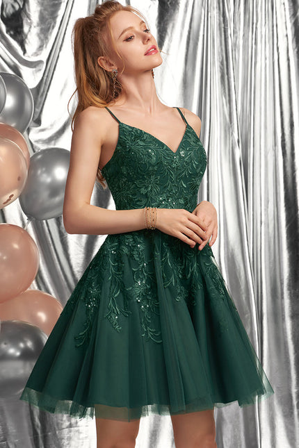 Robe Trapèze Tulle Noire - gallery 1