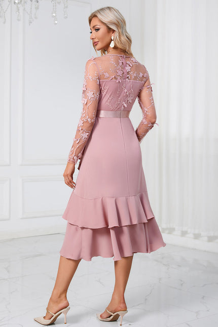 Robe Trapèze Rayonnement Floral - gallery 1