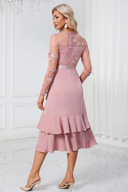 Robe Trapèze Rayonnement Floral - gallery 1